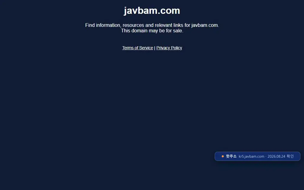 JAV밤(kr5.javbam.com) 접속 화면