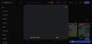 해외축구 무료중계 Bing 검색 결과 1번째 서울TV 접속 화면(촬영 당시) 2026.10.07 촬영