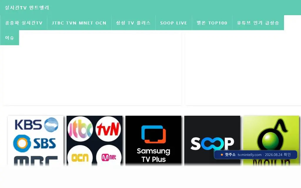 민트엘리 접속 화면